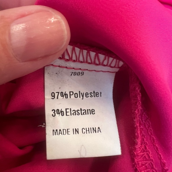 NWT gorgeous pink dress w great style! High neck w one shoulder, faux wrap skirt - Picture 12 of 13